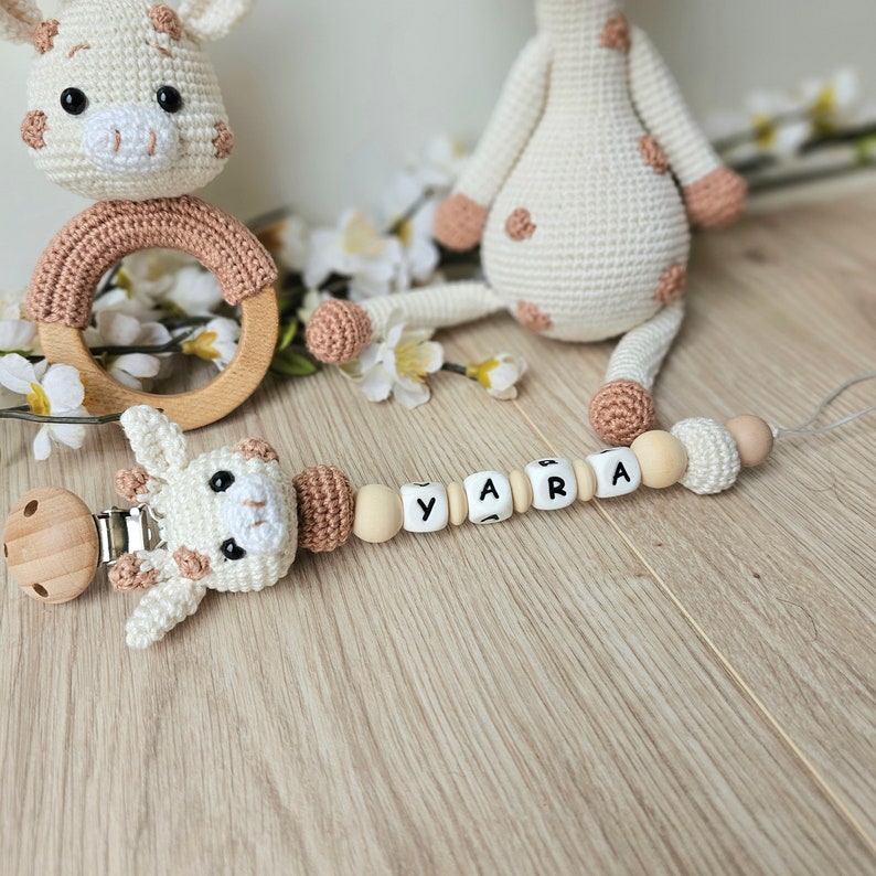 Set of 3 Handmade Crochet Giraffes – Soft Amigurumi Baby Toys