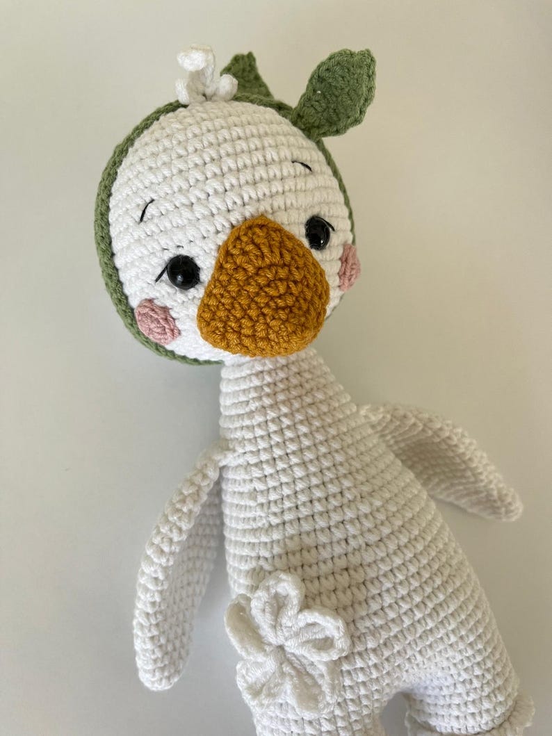 Handmade Crochet Goose – Soft Baby Gift Toy, Plush Nursery Decor